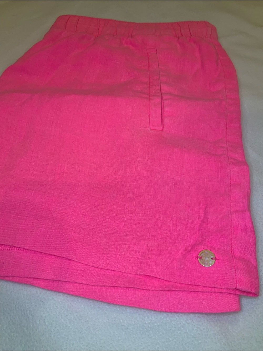 Lilly Pulitzer Bright Pink Linen Shorts